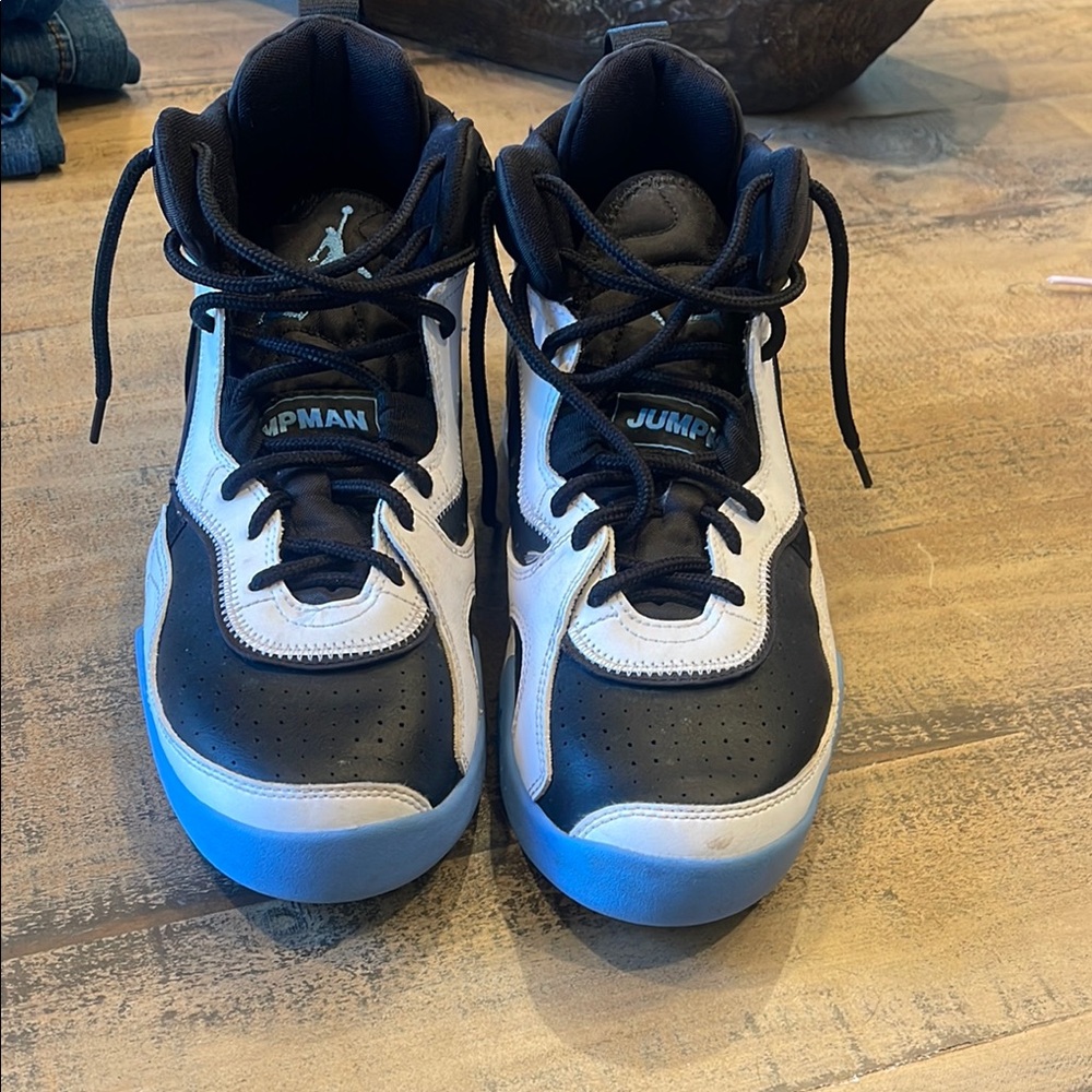 Air Jordan Pro RX Jumpman Black and White High-Top Sneakers/Basketball